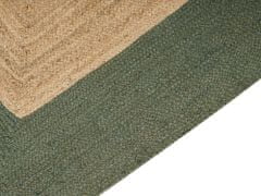 Beliani Jutový koberec 160 x 230 cm zelený KARAKUYU