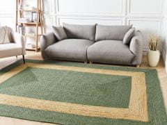 Beliani Jutový koberec 200 x 300 cm zelený KARAKUYU
