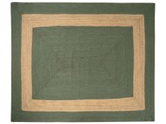 Beliani Jutový koberec 300 x 400 cm zelený KARAKUYU