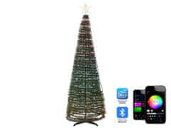 Beliani Vánoční stromek s inteligentními LED světly a aplikací 188 cm vícebarevné SAARLOQ