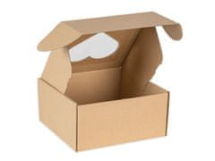 sarcia.eu Čtvercová poštovní krabička s okénkem srdce, dárková krabička 20x20x10cm x5