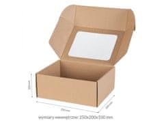 sarcia.eu Obdélníková poštovní krabice s okénkem, dárková krabice 25x20x10 cm x2