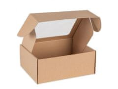 sarcia.eu Obdélníková poštovní krabice s okénkem, dárková krabice 25x20x10 cm x10