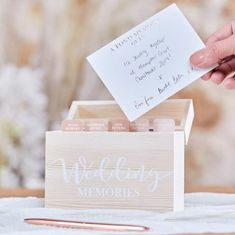 MojeParty Box dřevěný Wedding memories 13,5 x 11 x 5 cm