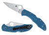 Spyderco C11FPBL Delica 4 Flat Ground Blue kapesní nůž 9,5 cm, modrá, FRN