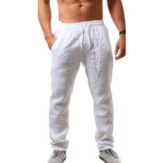MXM Pánské plátěné kalhoty - bílé M