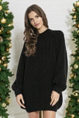 Fobya Dámské svetrové šaty Angligune černá L/XL