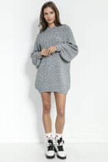 Fobya Dámské svetrové šaty Angligune šedá L/XL