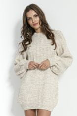 Fobya Dámské svetrové šaty Angligune krémová L/XL