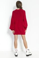 Fobya Dámské svetrové šaty Angligune červená L/XL
