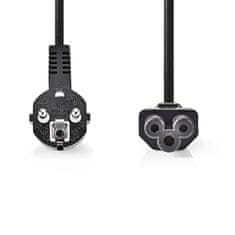 Nedis napájecí kabel zástrčka UNISCHUKO - IEC320-C5 mickey mouse černá, 5 m (CEGL10100BK50)
