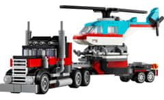 LEGO Creator 31146 Náklaďák s plochou korbou a helikoptéra