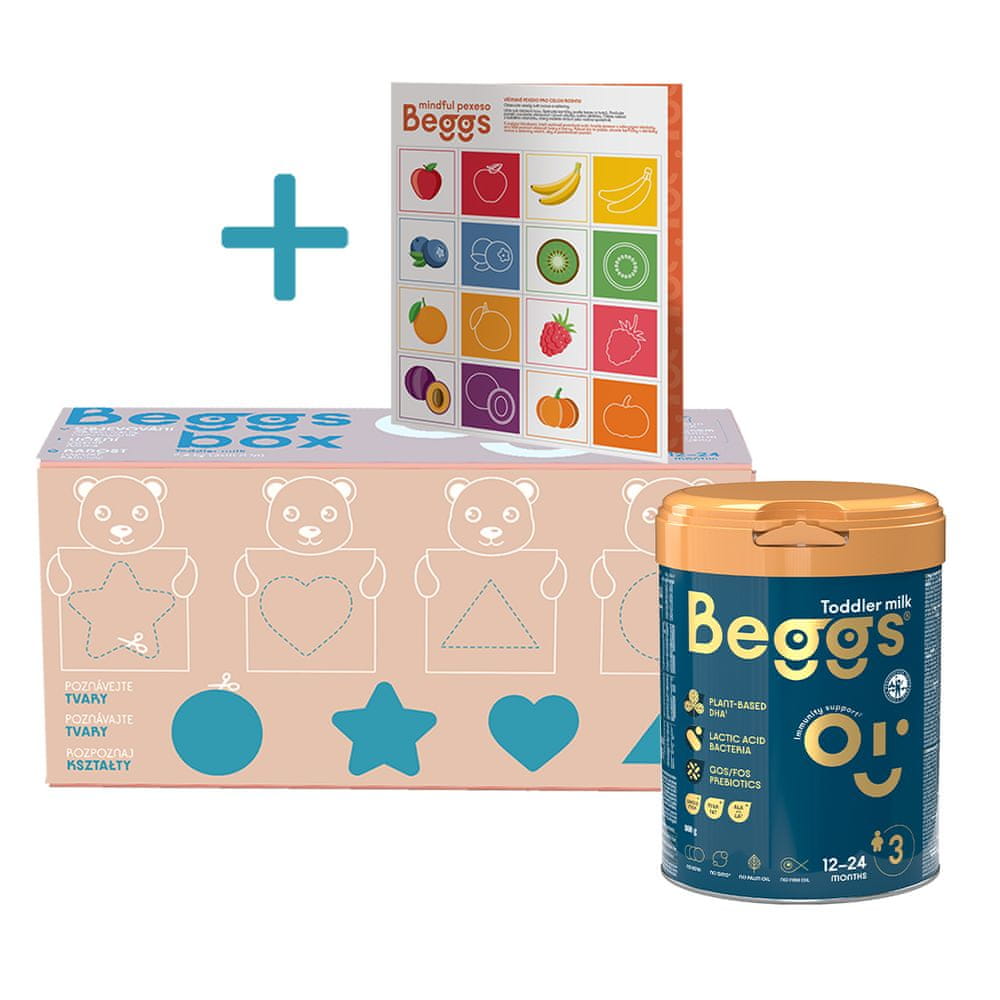 Levně Beggs Beggs 3 batolecí mléko 2,4 kg (3x800 g), box+ pexeso