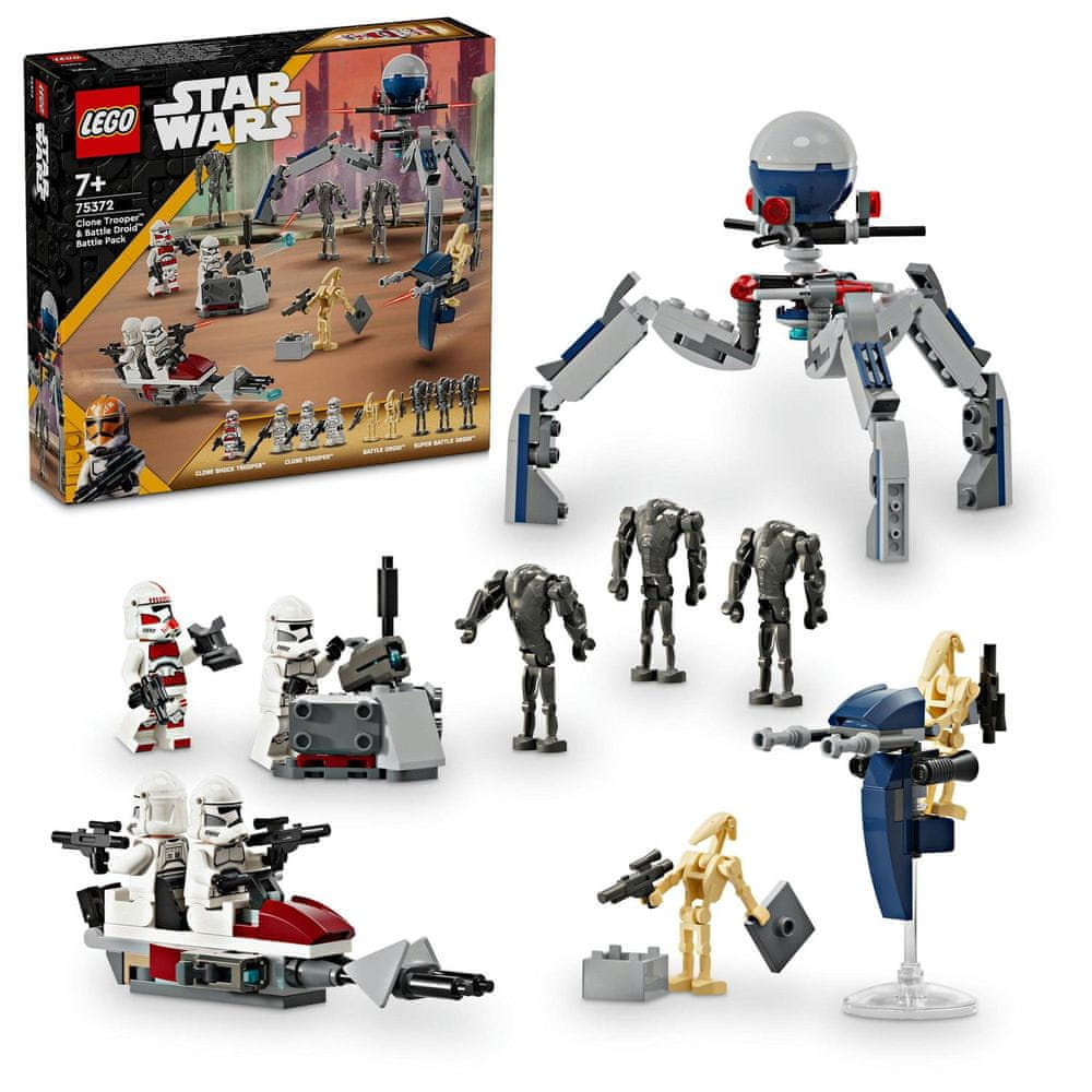 Levně LEGO Star Wars 75372 Bitevní balíček klonového vojáka a bitevního droida - rozbaleno