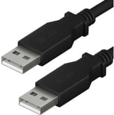 Yenkee kabel YCU 012 BK USB-A - USB-A , propojovací, USB 2.0, 1.5m, černá