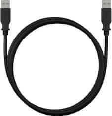 Yenkee kabel YCU 012 BK USB-A - USB-A , propojovací, USB 2.0, 1.5m, černá