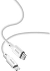 Yenkee kabel YCU 635 WH SILIC USB-C - Lightning, MFi, 1.5m, bílá