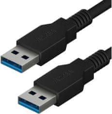 Yenkee kabel YCU 013 BK USB-A - USB-A , propojovací, USB 3.0, 1.5m, černá