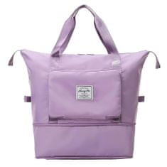 VIVVA® Cestovní taška, Skládací cestovní taška, Dámská cestovní taška, 42 x 38 x 22 cm | BAGPLUS Fialová