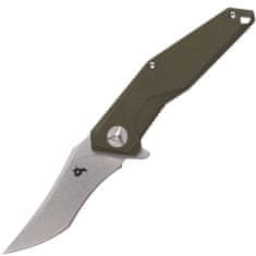 Fox Knives BLACK FOX BF-729 SW "KRAVI" Black kapesní nůž 7 cm, Stonewash, zelená, G10