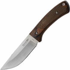 Fox Knives BF-741 BLACK FOX COMPANION lovecký nůž 11 cm, dřevo Pakka, kožené pouzdro