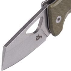Fox Knives BF-752 OD BLACK FOX KIT FOLDING KNIFE - 440C STONEWASHED BLADE - OD GREEN G10 HANDLE