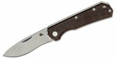 Fox Knives BF-748 MIB BLACK FOX CIOL FOLDING KNIFE - 440C STONEWASHED BLADE - BROWN CANVAS MICARTA H