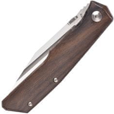 Fox Knives FX-515 W TERZUOLA kapesní nůž 9 cm, dřevo Ziricote, kožené pouzdro