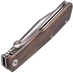 Fox Knives FX-515 W TERZUOLA kapesní nůž 9 cm, dřevo Ziricote, kožené pouzdro