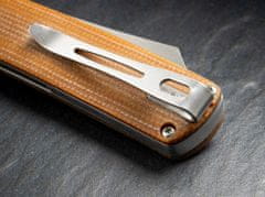 Böker Plus 01BO327 Tenshi štíhlý kapesní nůž 6,8 cm, hnědo-červená, Micarta, spona, nylonové pouzdro