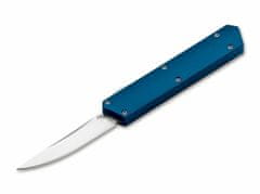Böker Plus 06EX550 Kwaiken OTF Blue vyskakovací nůž 8,1 cm, modrá, hliník, pouzdro