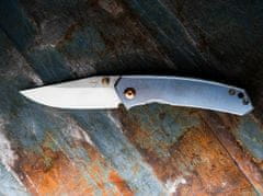Böker Plus 01BO494 Canoe kapesní nůž 6,8 cm, Stonewash, modrá, titan, spona