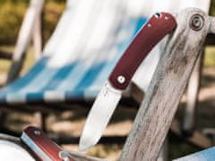 Böker Plus 01BO618 Boston kapesní nůž 7,01 cm, vínově červená, G10, spona, nylonové pouzdro
