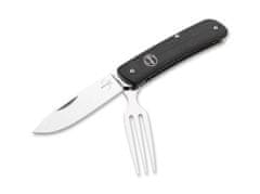 Böker Plus 01BO817 Tech Tool Fork kapesní nůž s vidličkou 7,1 cm, černá, G10