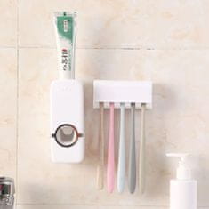 HOME & MARKER® Dávkovač zubní pasty s držákem zubních kartáčků | BRUSHBASE