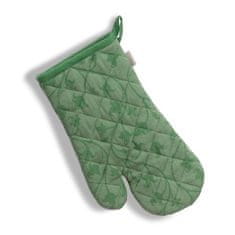 Kela Chňapka rukavice do trouby Cora 100% bavlna světle zelená/zelený vzor 31,0x18,0cm