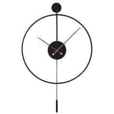 MPM QUALITY Designové kovové hodiny Rundo, černá