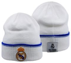 FotbalFans Dětská zimní čepice Real Madrid FC, bílá