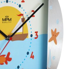 MPM QUALITY Dětské kovové hodiny MPM Explore, moře