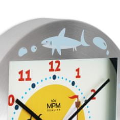 MPM QUALITY Dětské kovové hodiny MPM Explore, moře