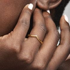 Pandora Minimalistický pozlacený prsten Shine Timeless 168742C00 (Obvod 60 mm)