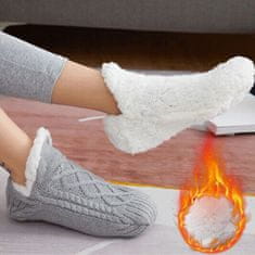 VIVVA® Termoponožky na doma, Teplé ponožky, Chlupaté ponožky | FLEECEFEET Červená S