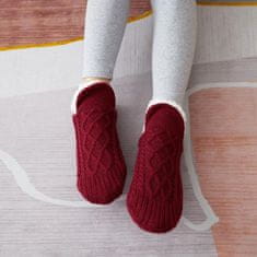 VIVVA® Termoponožky na doma, Teplé ponožky, Chlupaté ponožky | FLEECEFEET Červená S