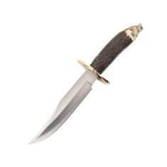Muela WOLF-16A 160 mm blade, stag deer handle, brass guard and wolf head cap