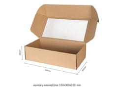 sarcia.eu Obdélníková poštovní krabice s okénkem, dárková krabice 55x30x150 cm x2