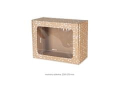 sarcia.eu Obdélníková poštovní krabice s okénkem, dárková krabice s bílým geometrickým potiskem 25x20x10 cm x10