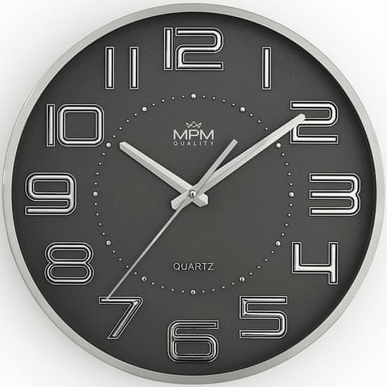 MPM QUALITY Nástěnné kovové hodiny Metallic Eternity