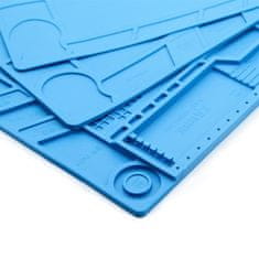 SEQURE Silikonová pracovní podložka 450×300 mm, modrá.