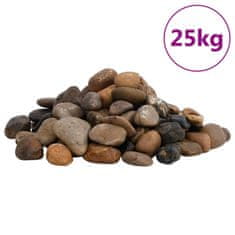 Greatstore Leštěné oblázky 25 kg mix barev 2–5 cm