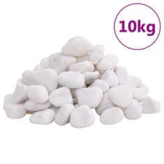shumee Leštěné oblázky 10 kg bílé 2–5 cm